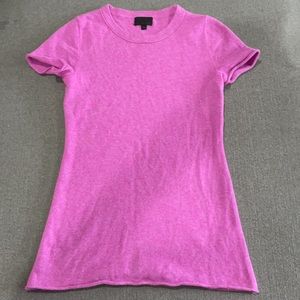 J.Crew Italian Cashmere Pink short sleeve sweater / tee shirt